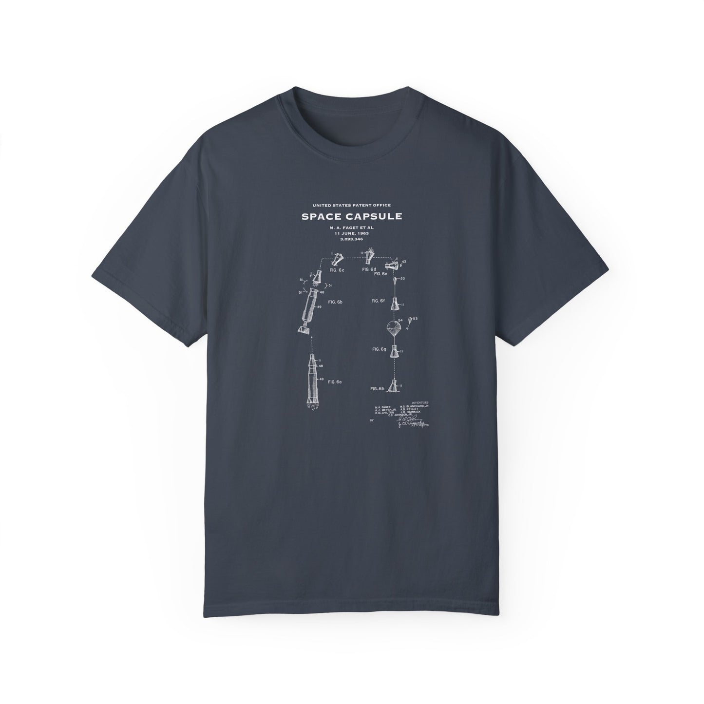 a t - shirt with a space shuttle diagram on it