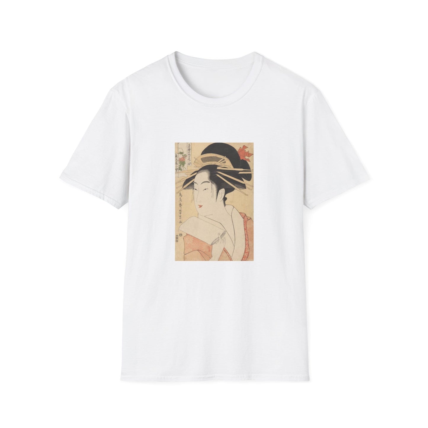 The Courtesan Kisegawa by Kitagawa Utamaro Famous Japanese woodblock print T shirt