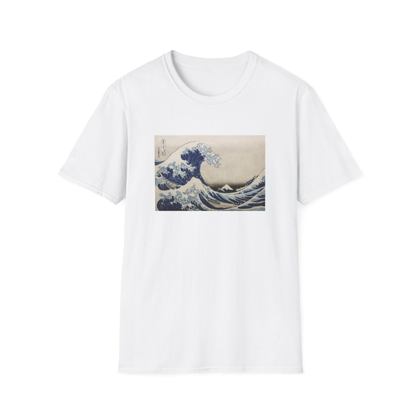 The Great Wave off Kanagawa by Hokusai Mount Fuji view  Famous Japanese woodblock print T shirt