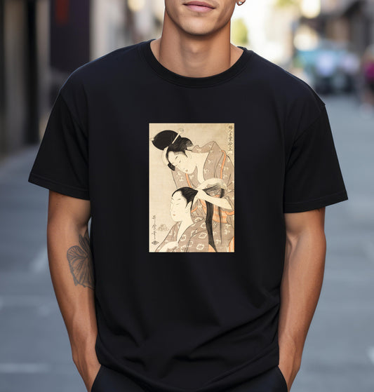 The Hairdresser by Kitagawa Utamaro   Famous Japanese woodblock print T shirt