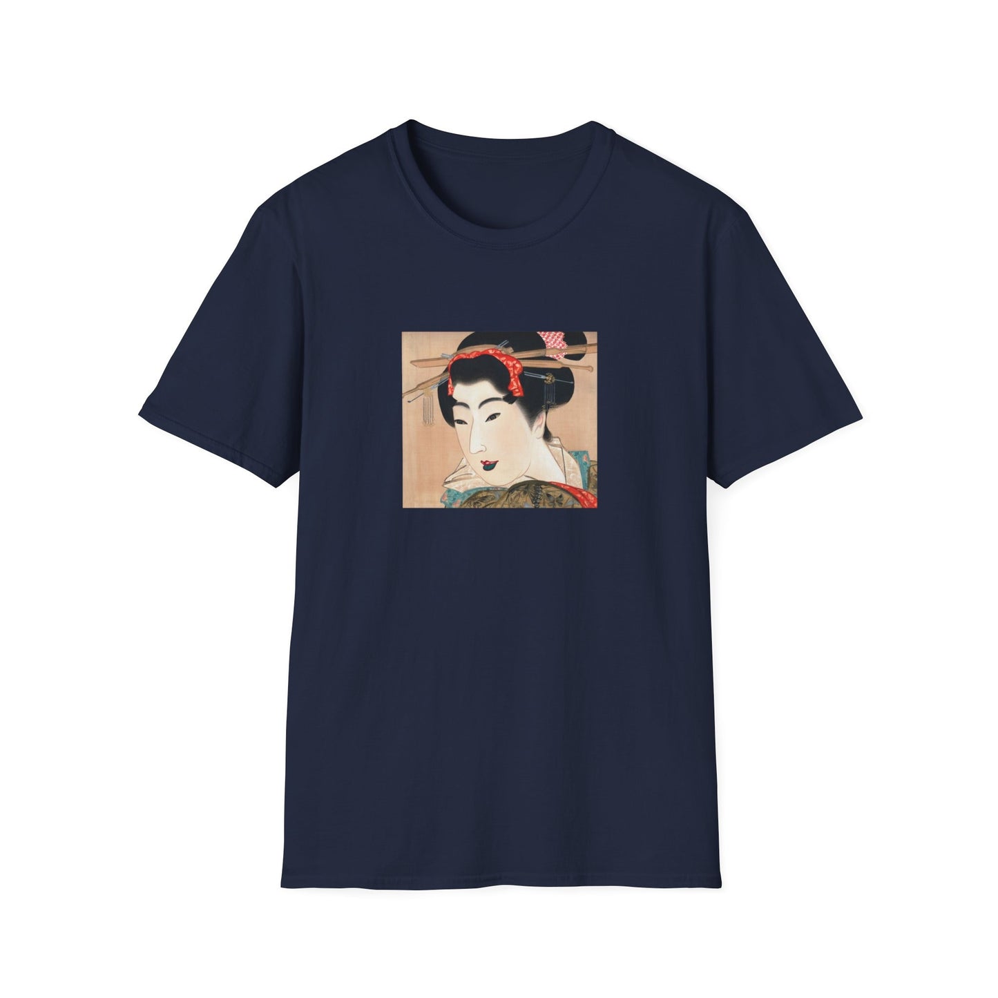 Japanese geisha (1830s) vintage painting by Mihata Joryu T shirt from famous Japanese woodblock print