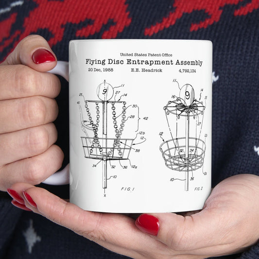 Disc golf goal target patent from the US Patent Office. Perfect gift for any disc golf player sports lover sport buff gift idea