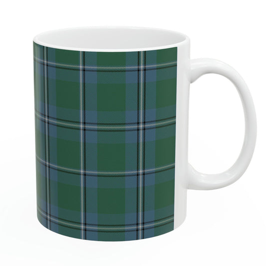 Irvine clan. The elegant and colourful tartan on this mug is taken from the Scottish Register of Tartans based in Scotland.