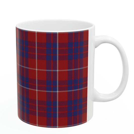 Hamilton mock. The elegant and colourful tartan on this mug is taken from the Scottish Register of Tartans based in Scotland.
