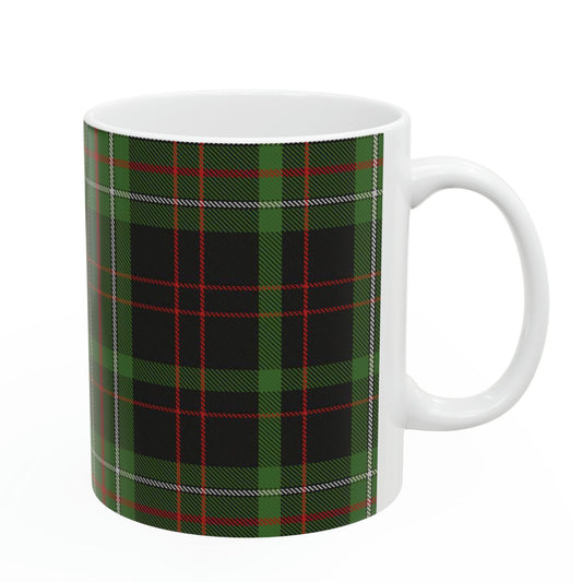 MacDermid clan. The elegant and colourful tartan on this mug is taken from the Scottish Register of Tartans based in Scotland.