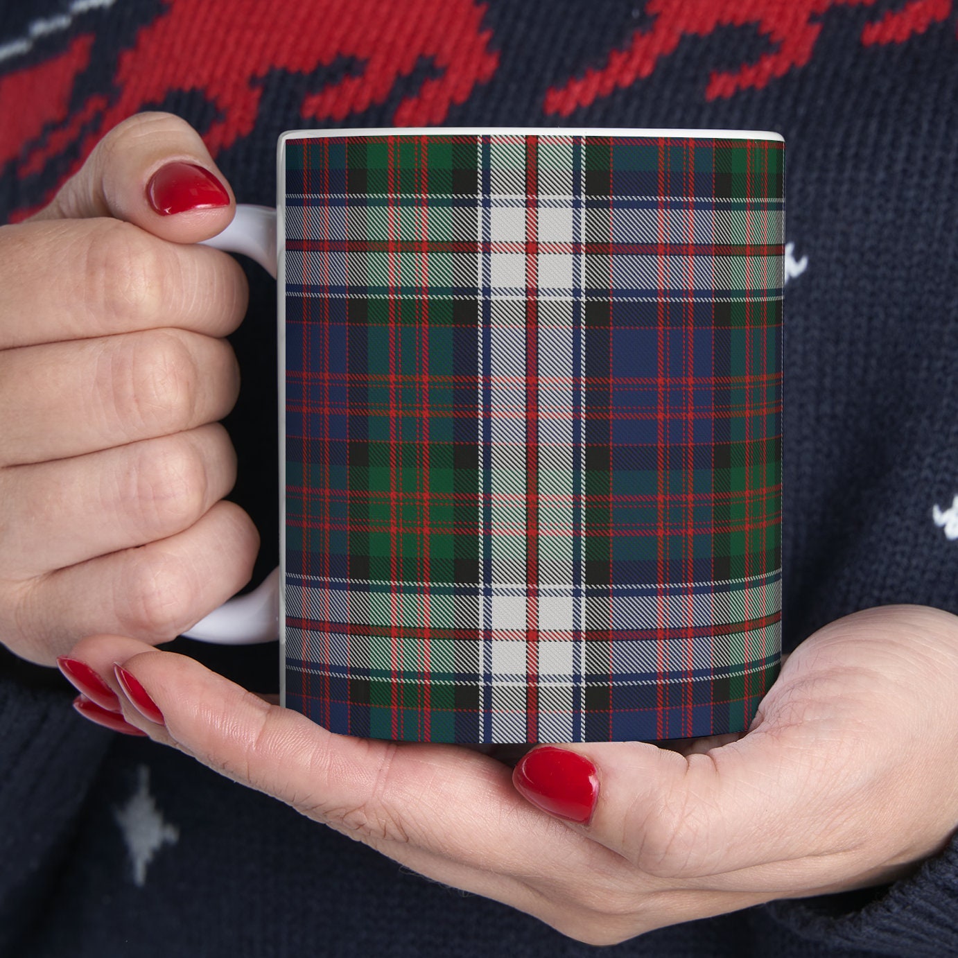 MacDonald dress. The elegant and colourful tartan on this mug is taken from the Scottish Register of Tartans based in Scotland.