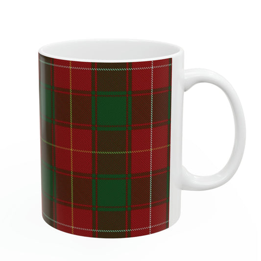 MacPhie clan. The elegant and colourful tartan on this mug is taken from the Scottish Register of Tartans based in Scotland.