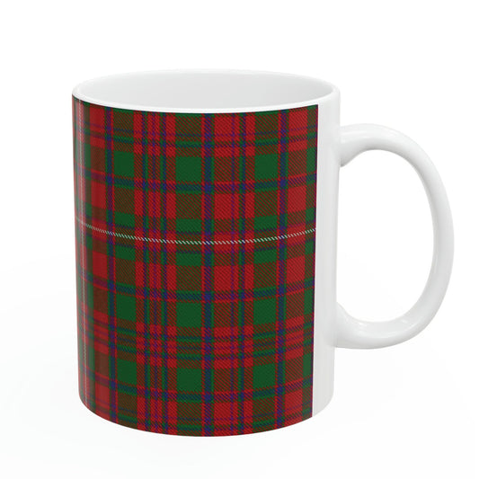 MacKinnon clan. The elegant and colourful tartan on this mug is taken from the Scottish Register of Tartans based in Scotland.