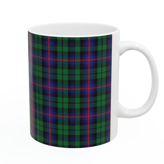 Urquhart clan. The elegant and colourful tartan on this mug is taken from the Scottish Register of Tartans based in Scotland.