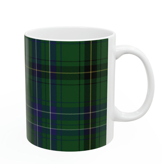 Henderson clan tartan . The elegant and colourful tartan on this mug is taken from the Scottish Register of Tartans based in Scotland.