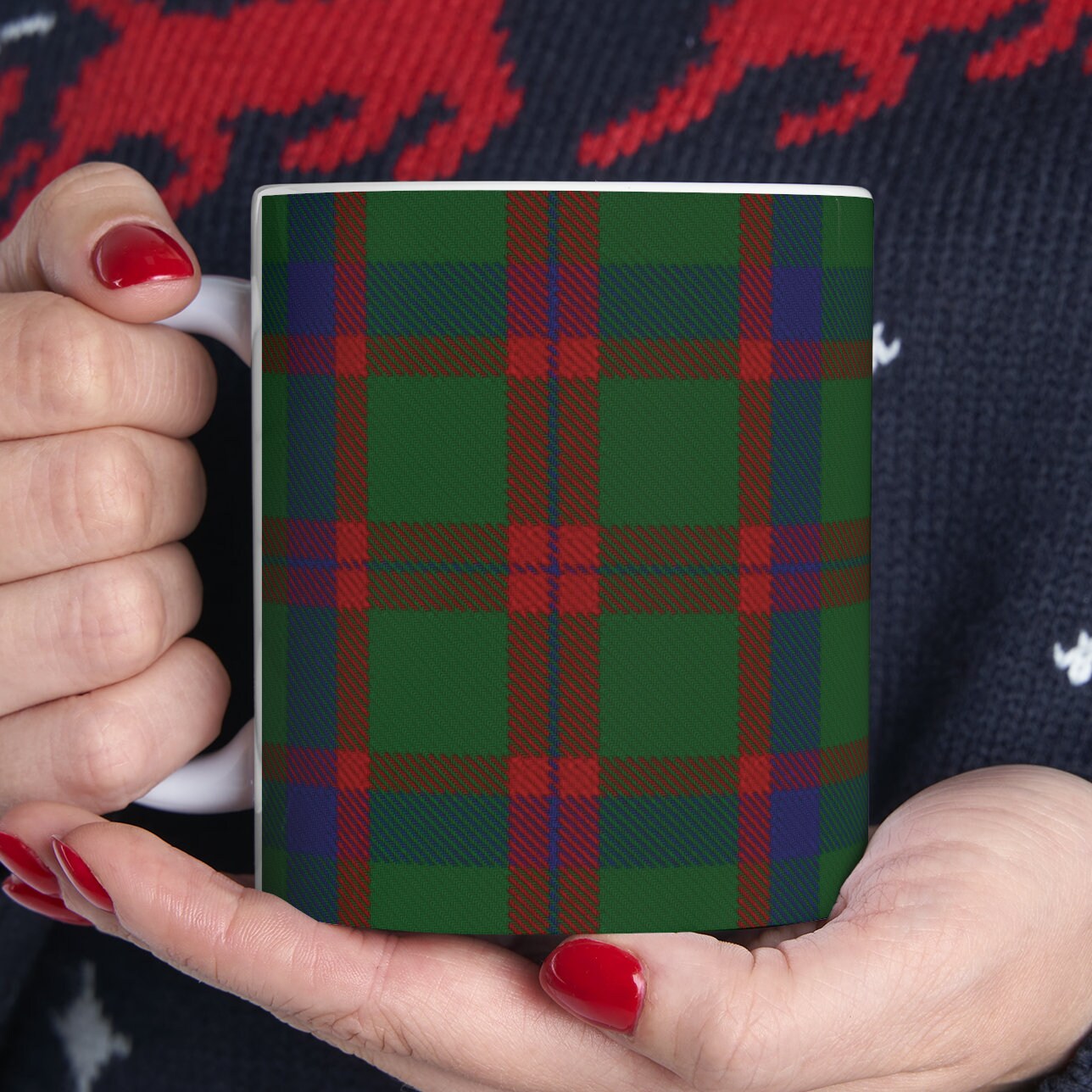 Shaw of Tordarroch clan tartan. The elegant and colourful tartan on this mug is taken from the Scottish Register of Tartans in Scotland.