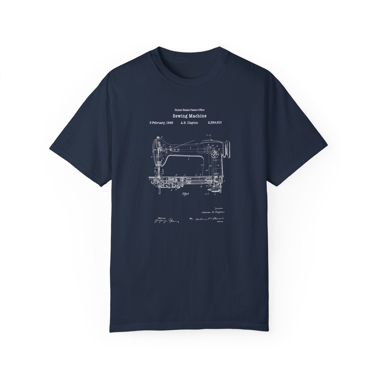 Vintage sewing machine design from US Patent Office. A quality T shirt perfect for crafters, crafting, quilting quilters