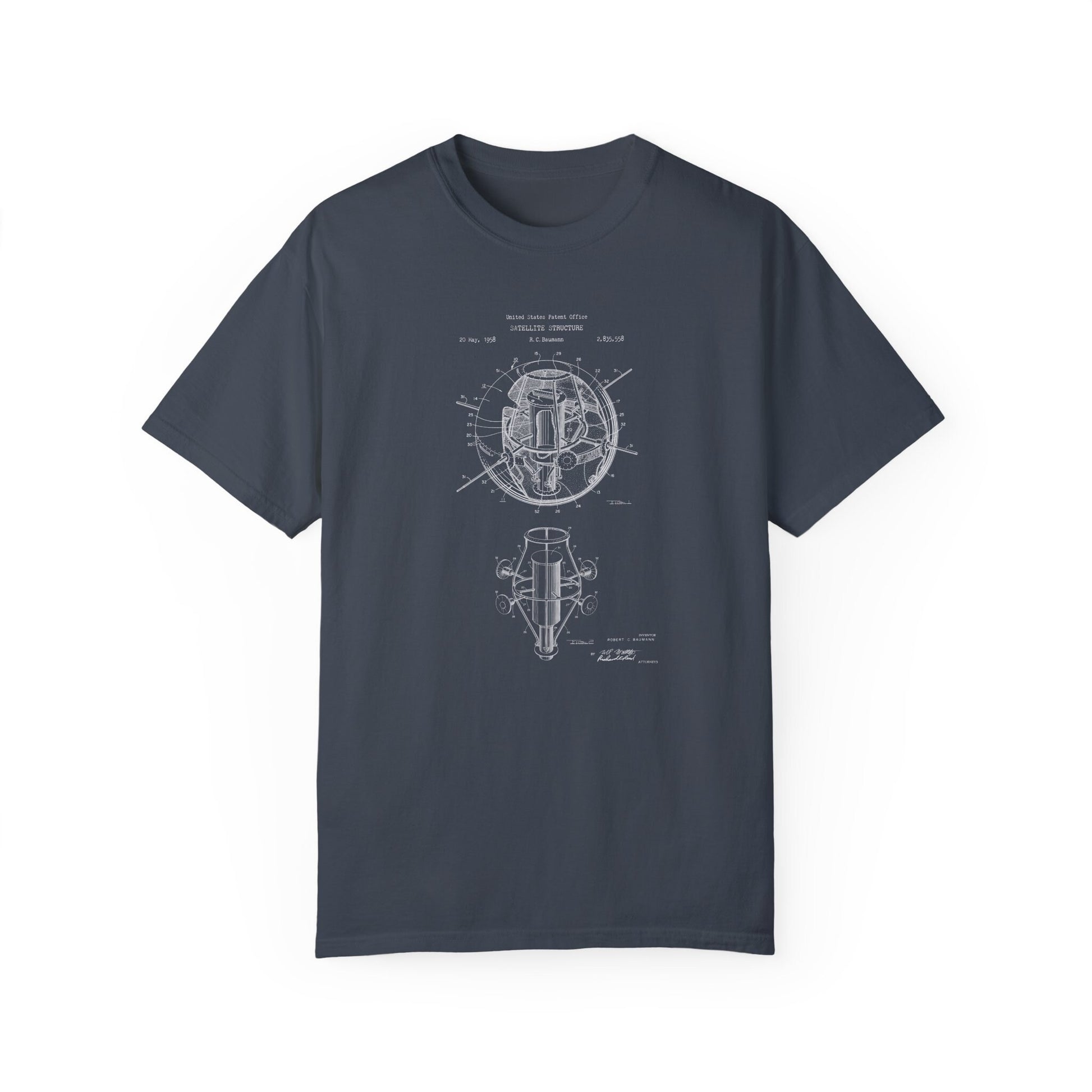 a blueprinted t - shirt with a drawing of a plane