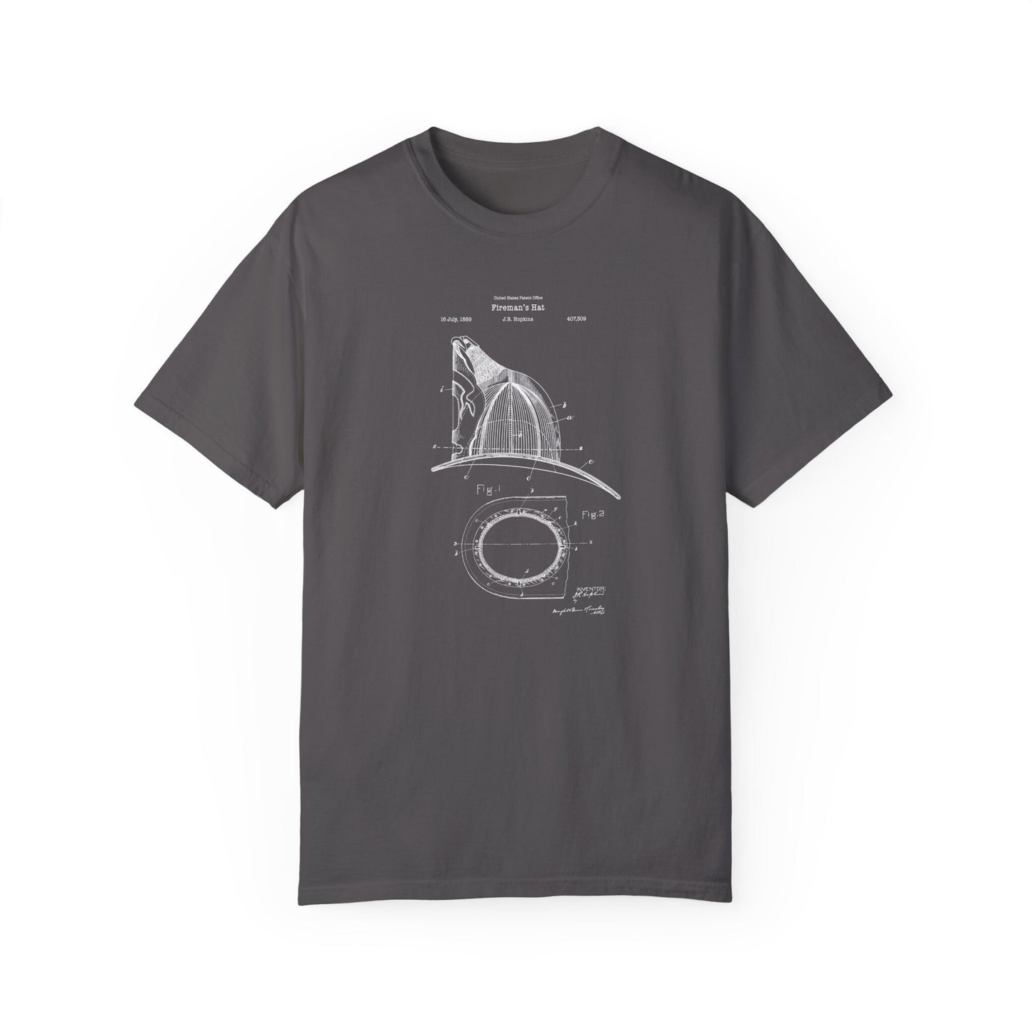 a gray t - shirt with a drawing of a space shuttle