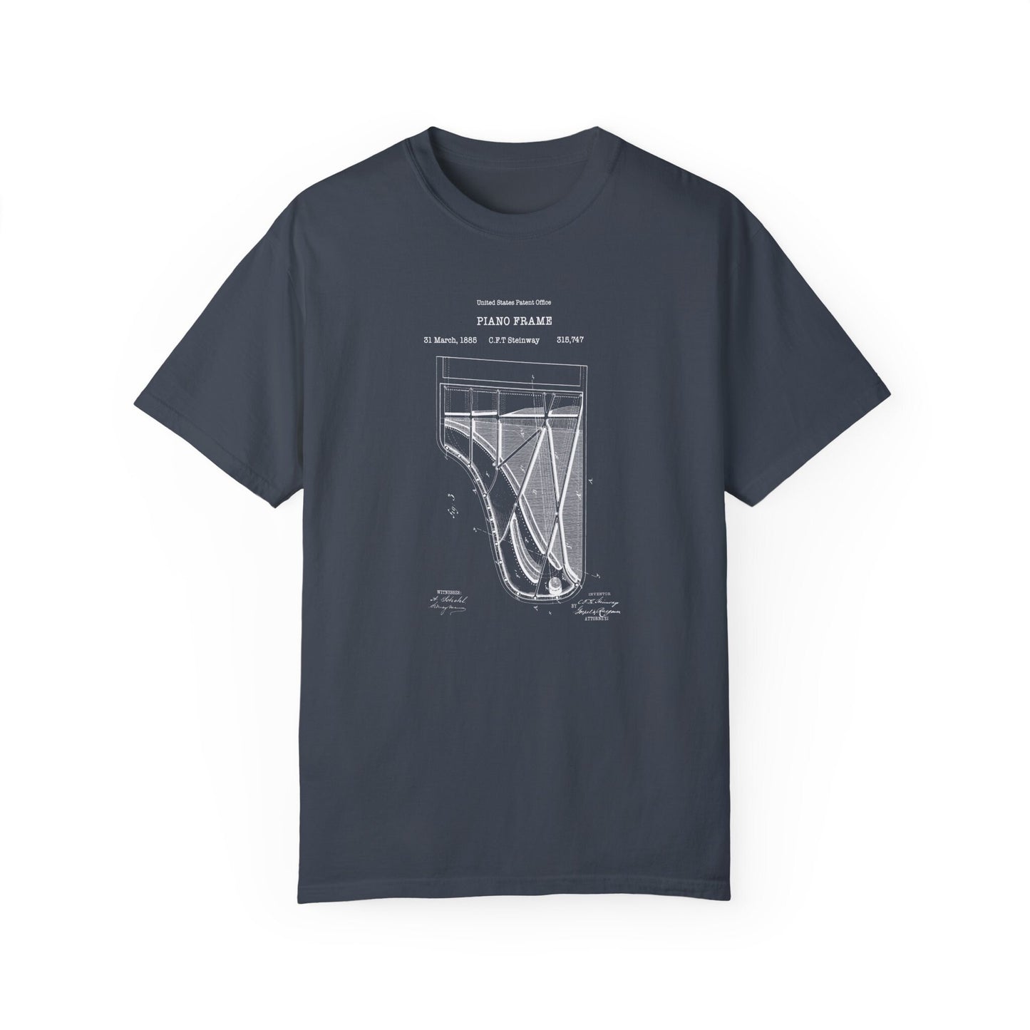 a t - shirt with a drawing of a bridge