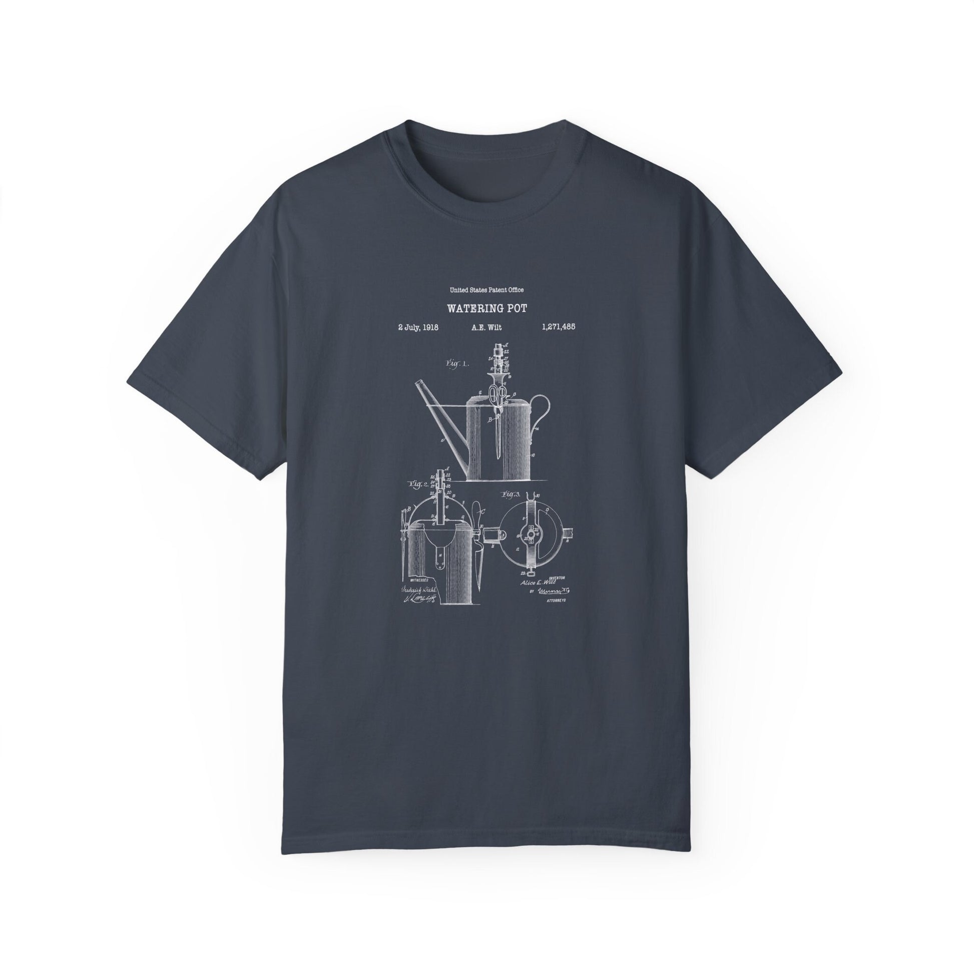 a blueprinted t - shirt with a drawing of a machine