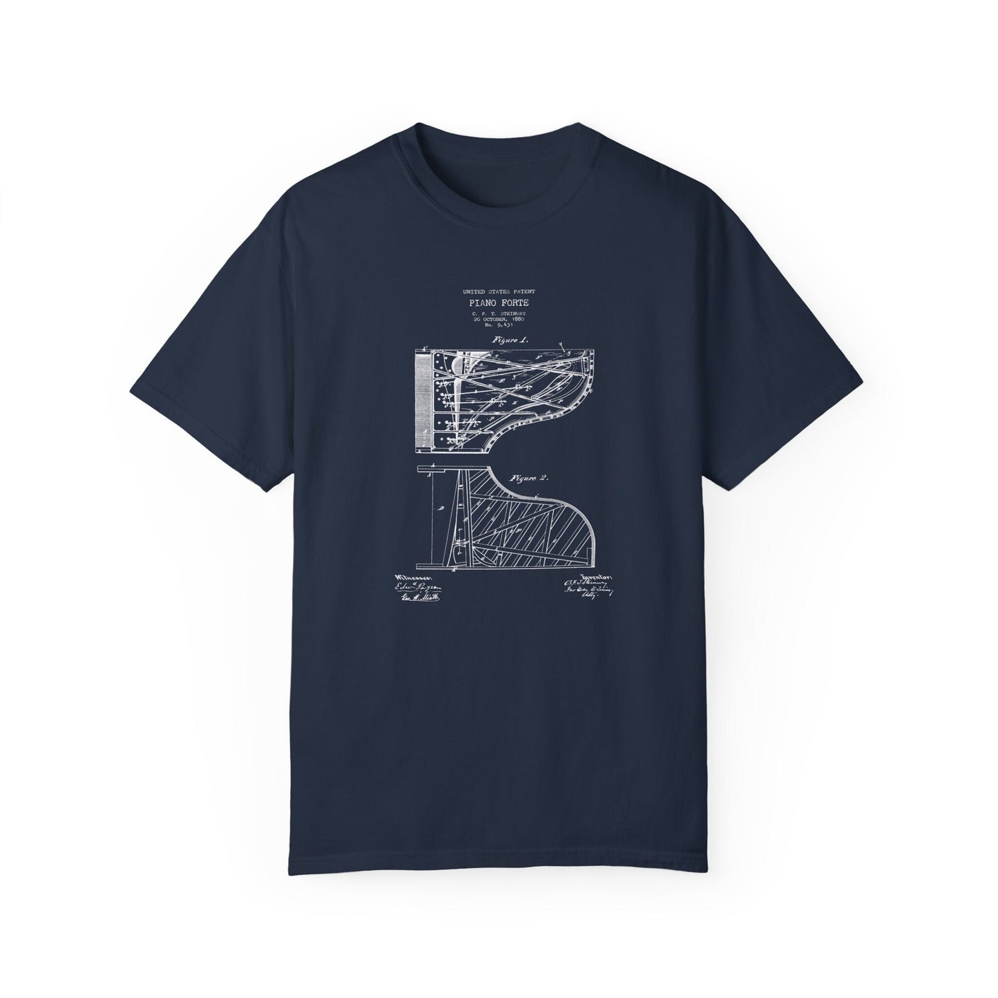 a blueprinted t - shirt with a drawing of a spiral staircase