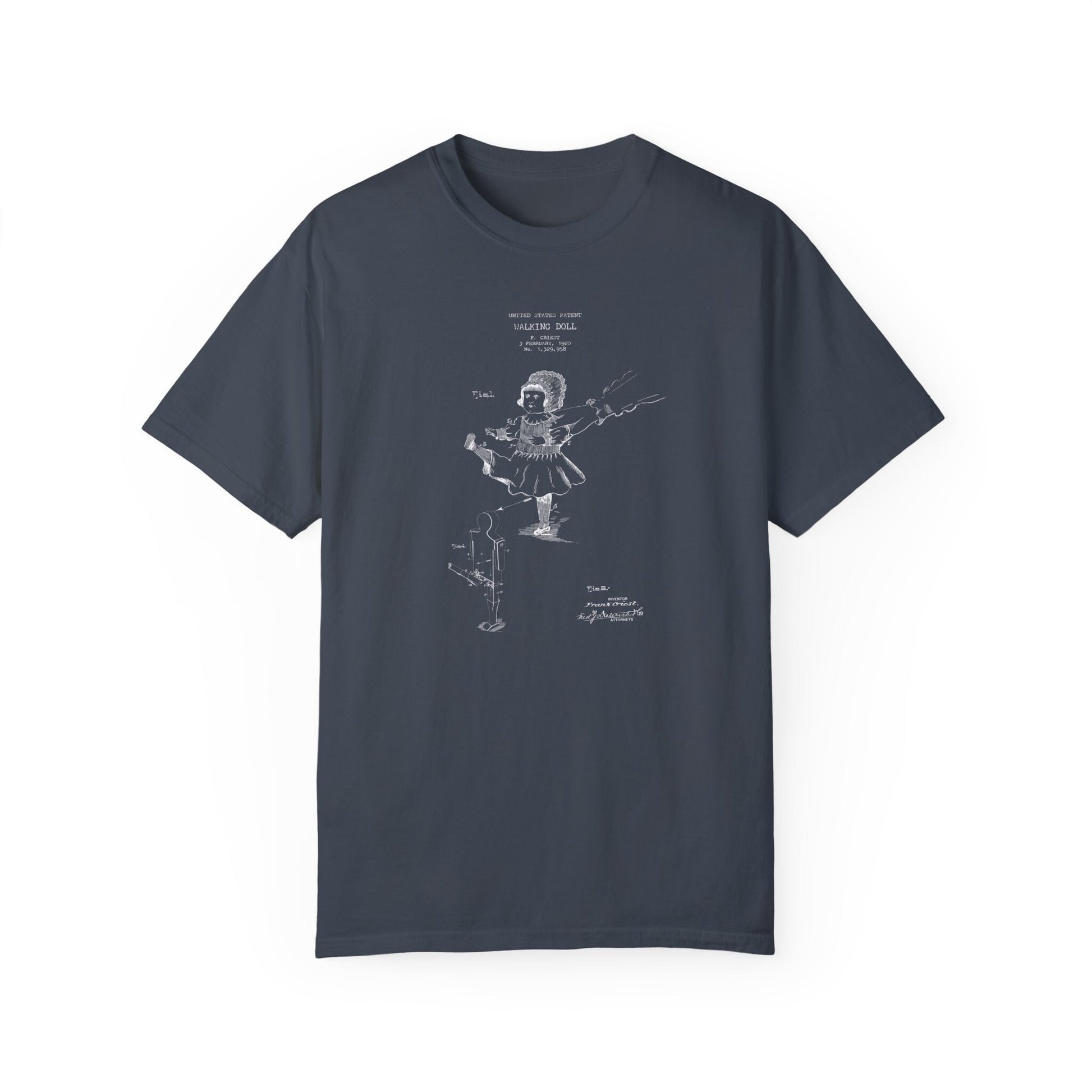 a t - shirt with a drawing of a robot on it