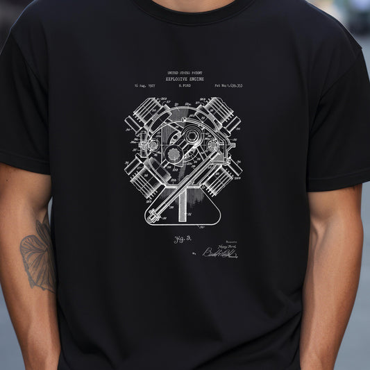 Henry Ford  explosive engine design patent from the US Patent Office. perfect gift for mechanic, motorist, petrol head, car driver